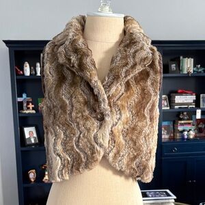American Rag Faux Fur Brown Vest size S